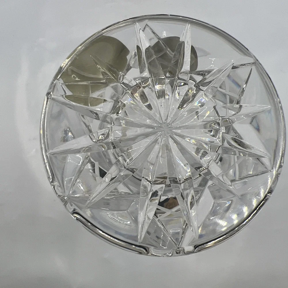 Vtg Bohemia Crystal Pedestal Vase 24% PbO Lead Crystal Hand Cut Czech Rep W/Box